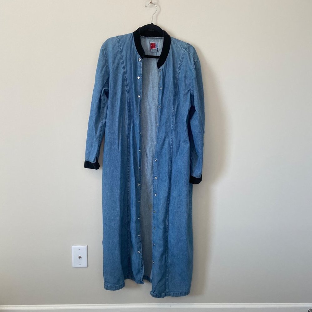 Vintage 1980s Sunbelt Denim Duster Size  Large